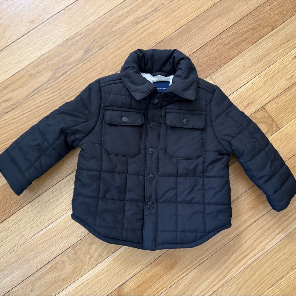 Janie and Jack Black Quilted Puffer Jacket